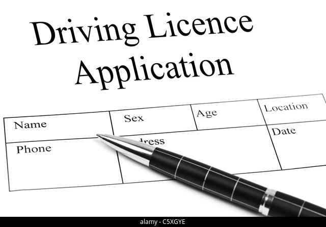 Drivers' license application