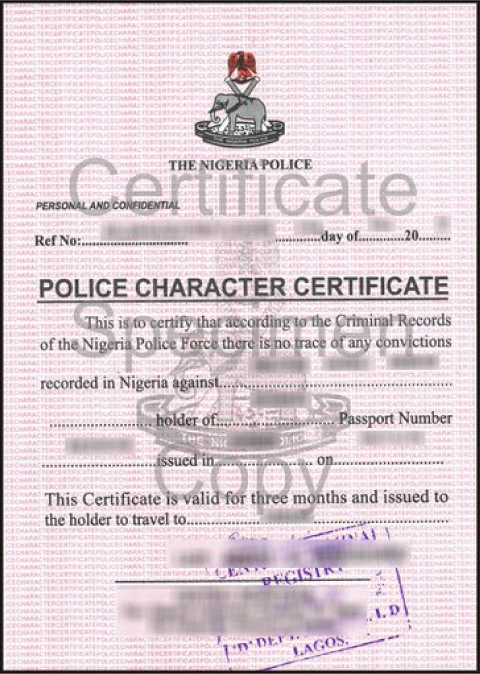 Police clearance certificate in Nigeria