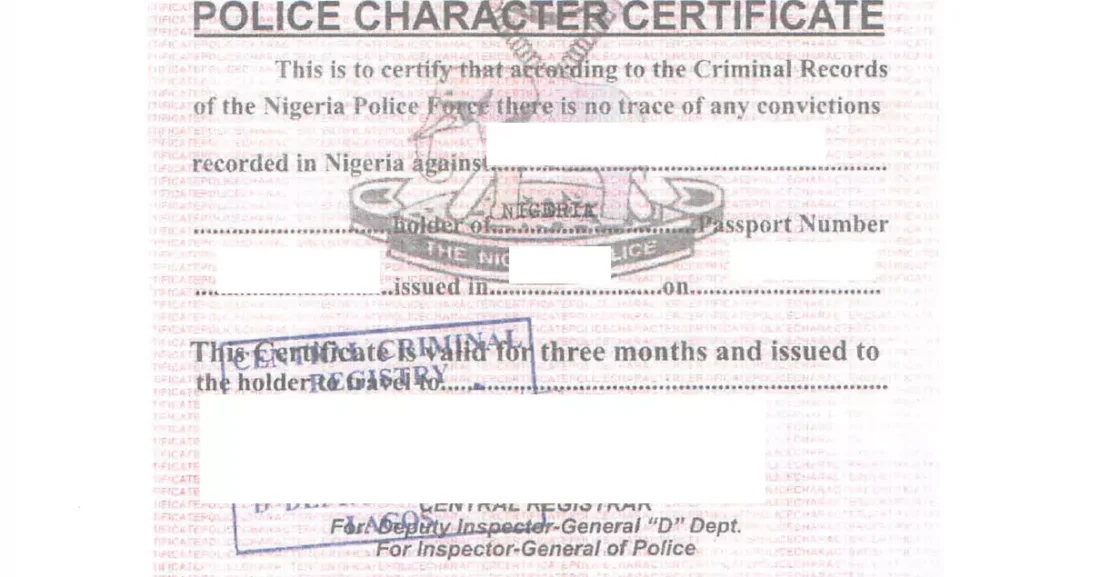 How Long is the Police Character Certificate Valid for in Nigeria?